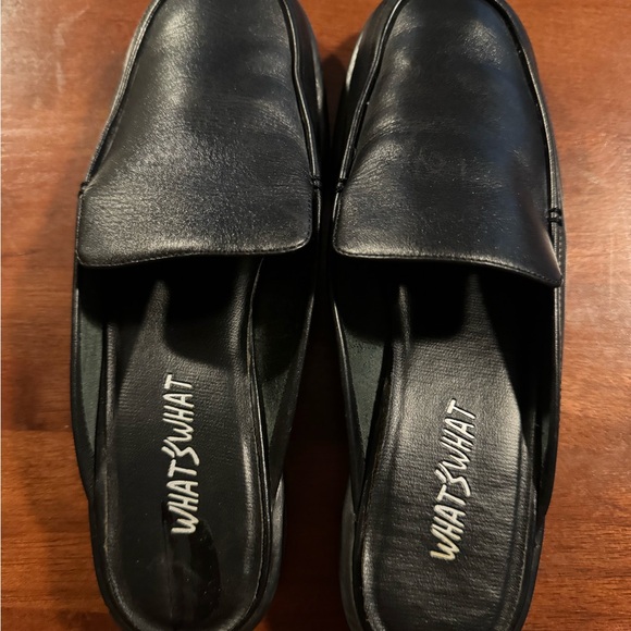 Women's Black Leather Slip-On Clog Mules Comfortable Casual Shoes Size 6 - Picture 3 of 9